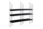 Hanah Home Cm-068 Estantería de Pared de Metal Negro